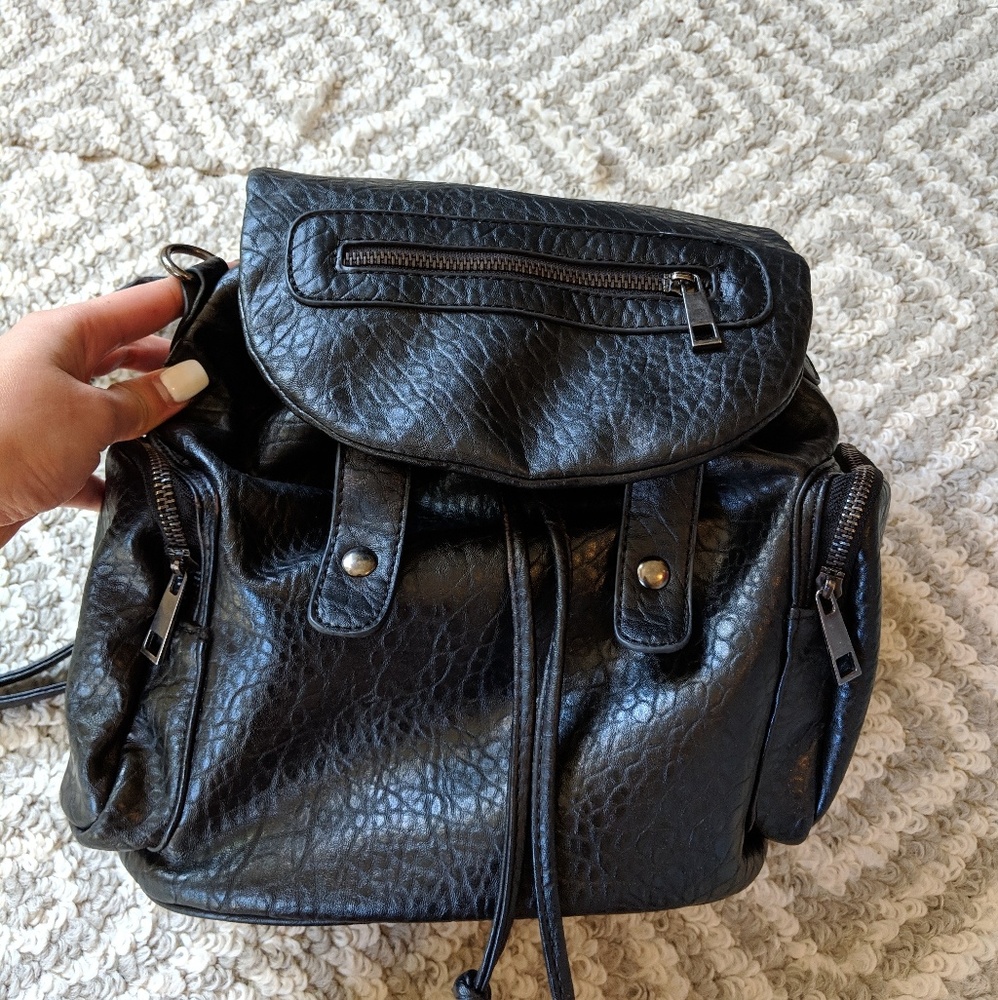 Nastygal small faux-leather backpack